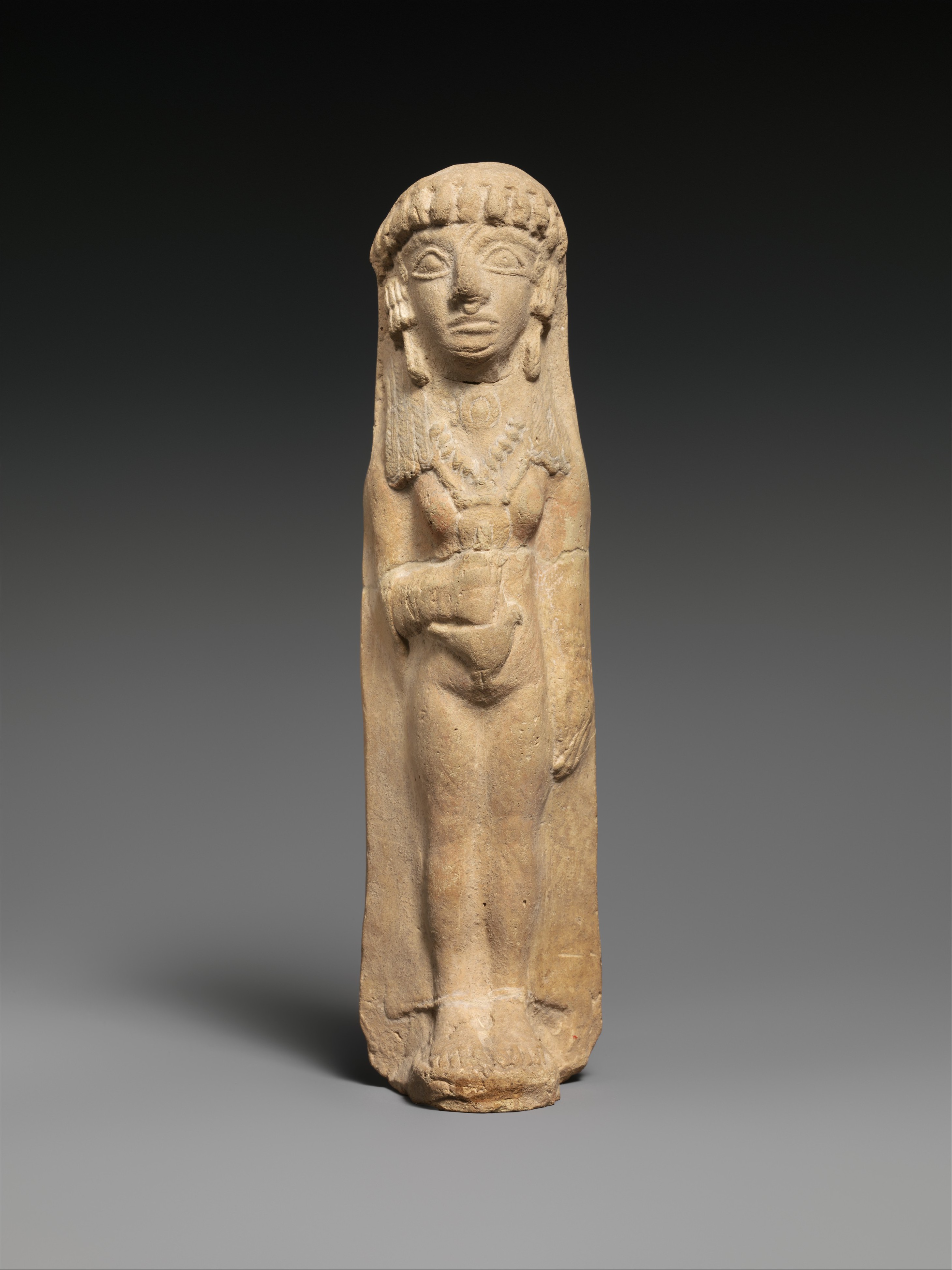 Marble female figure, Cycladic, Final Neolithic