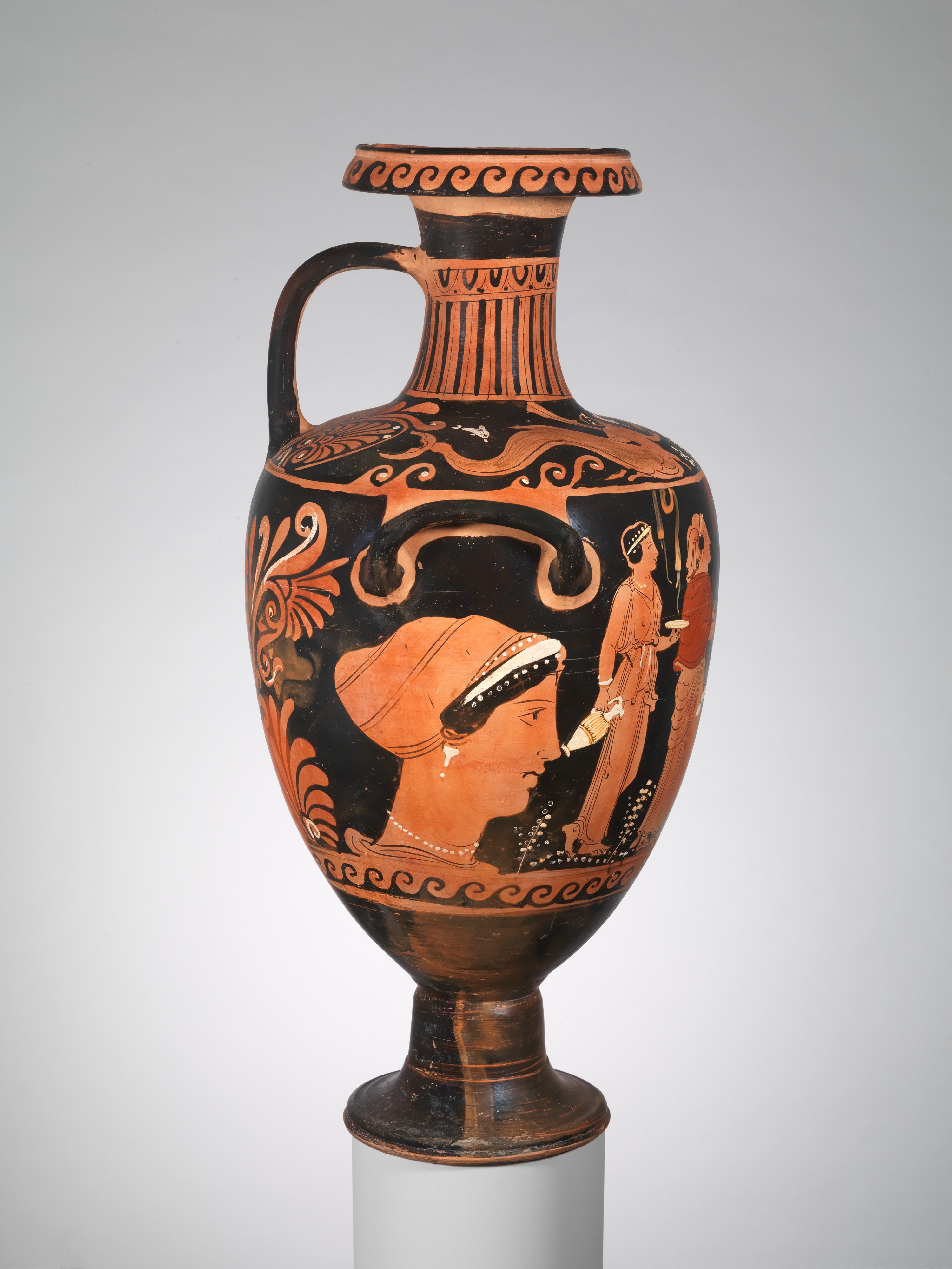 Attributed To The Group Of Naples Terracotta Hydria Water Jar Greek South Italian