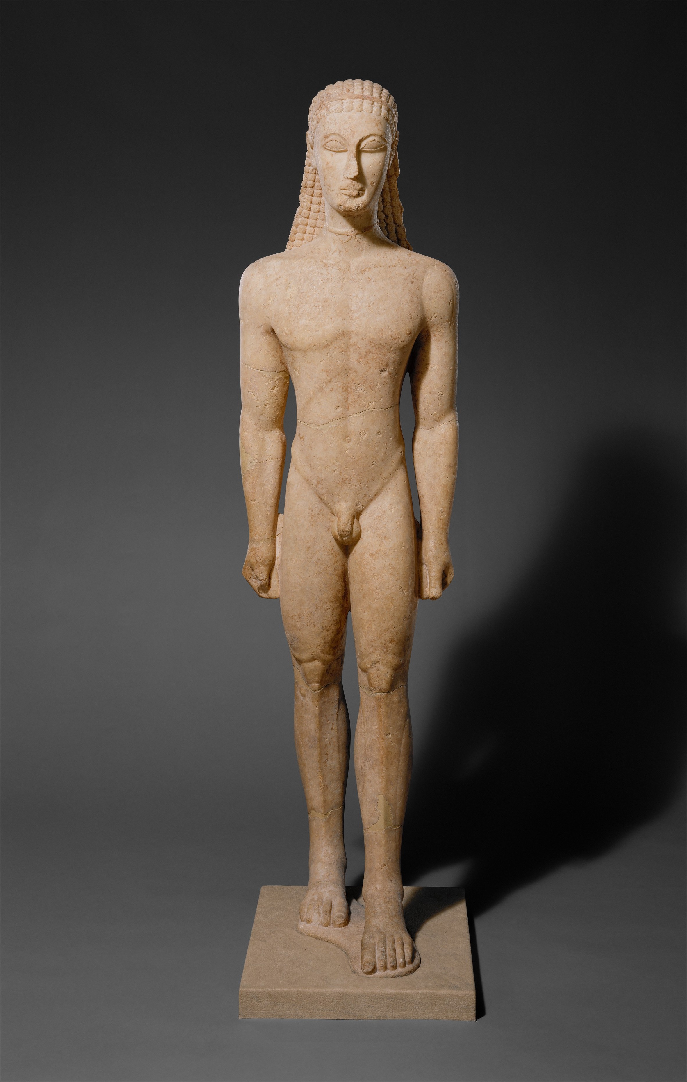 Marble Statue Of A Kouros Youth Greek Attic Archaic The   DT263 