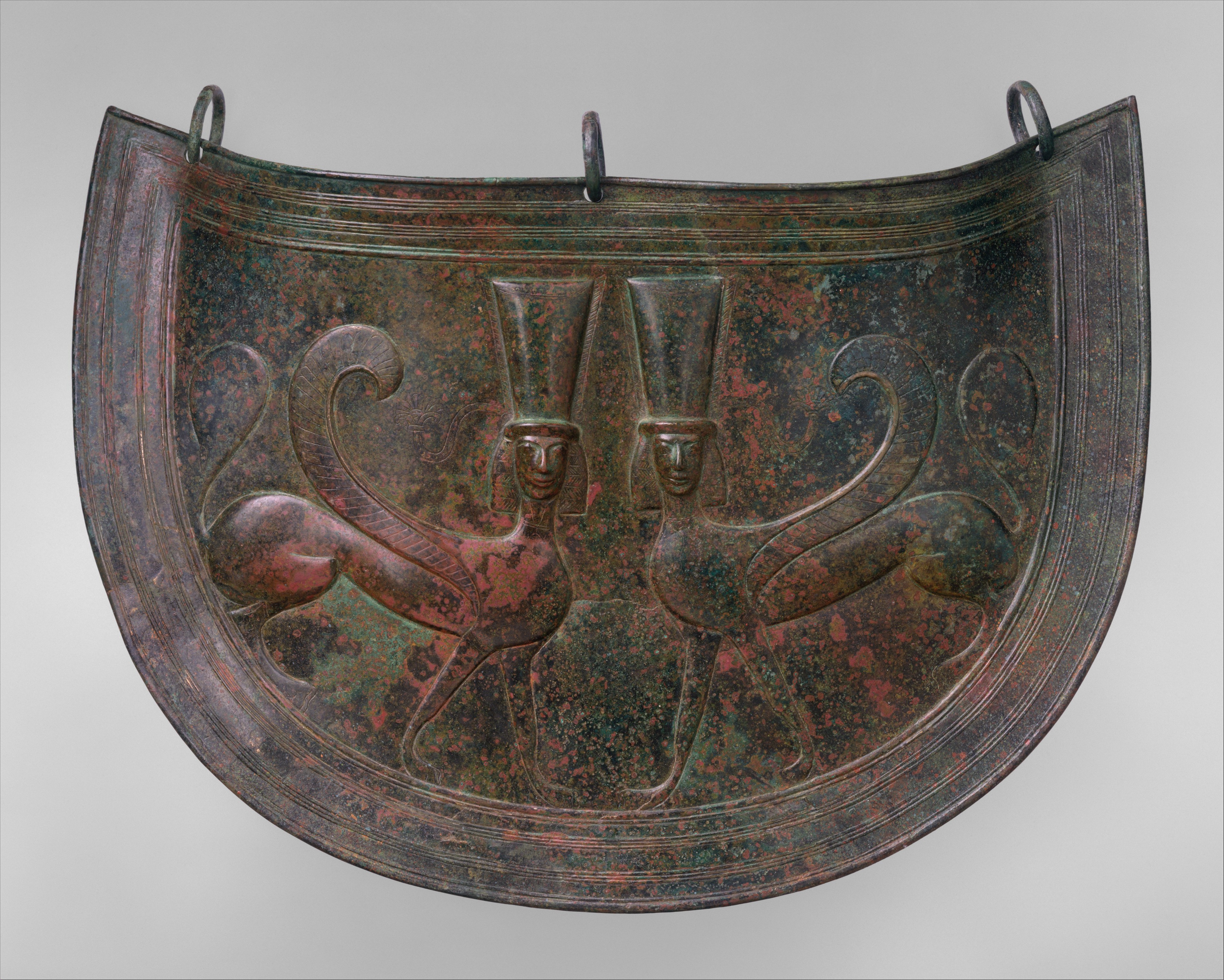 Bronze mitra (belly guard), Greek, Cretan, Archaic