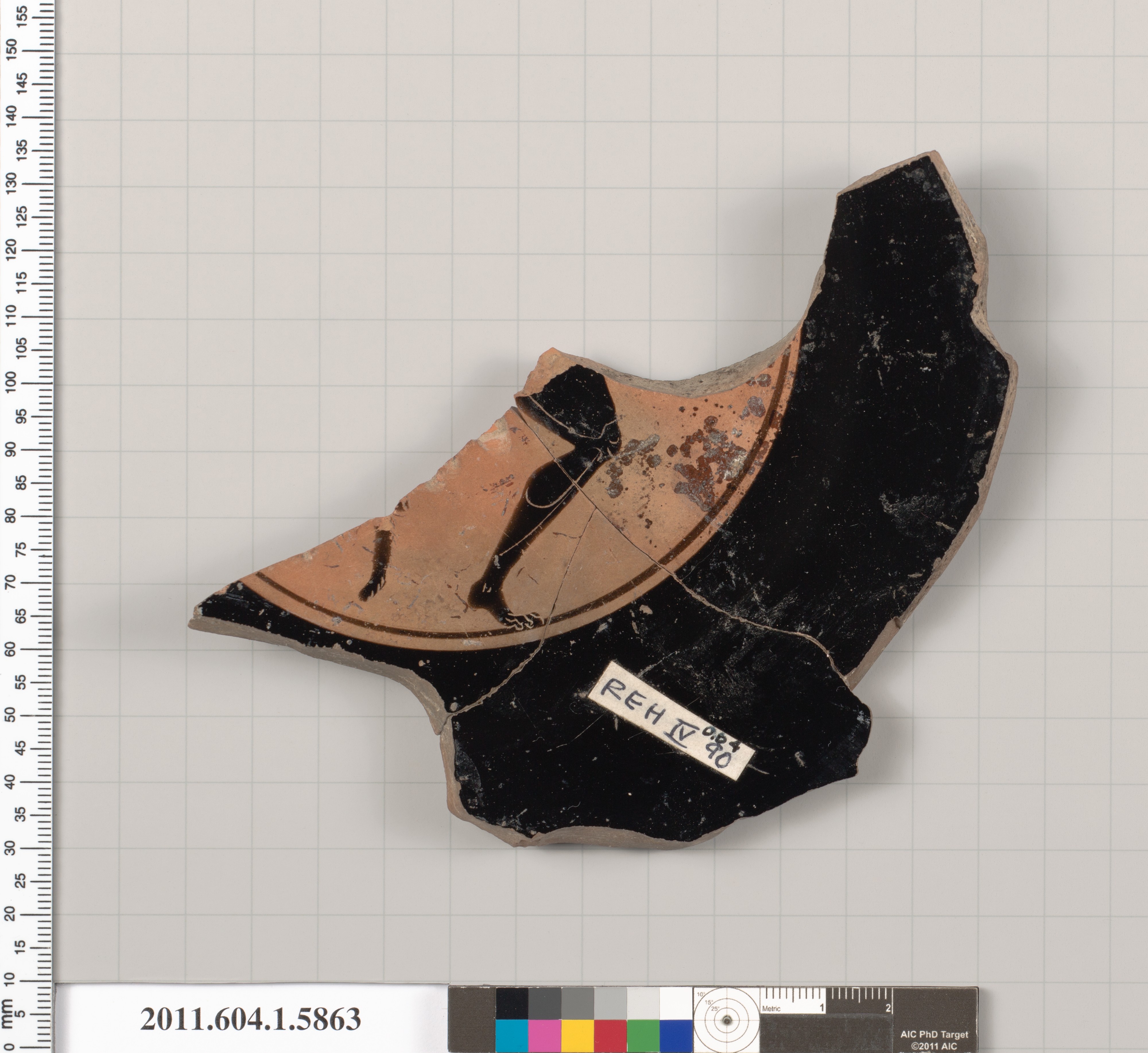 Terracotta fragment of a kylix (drinking cup)