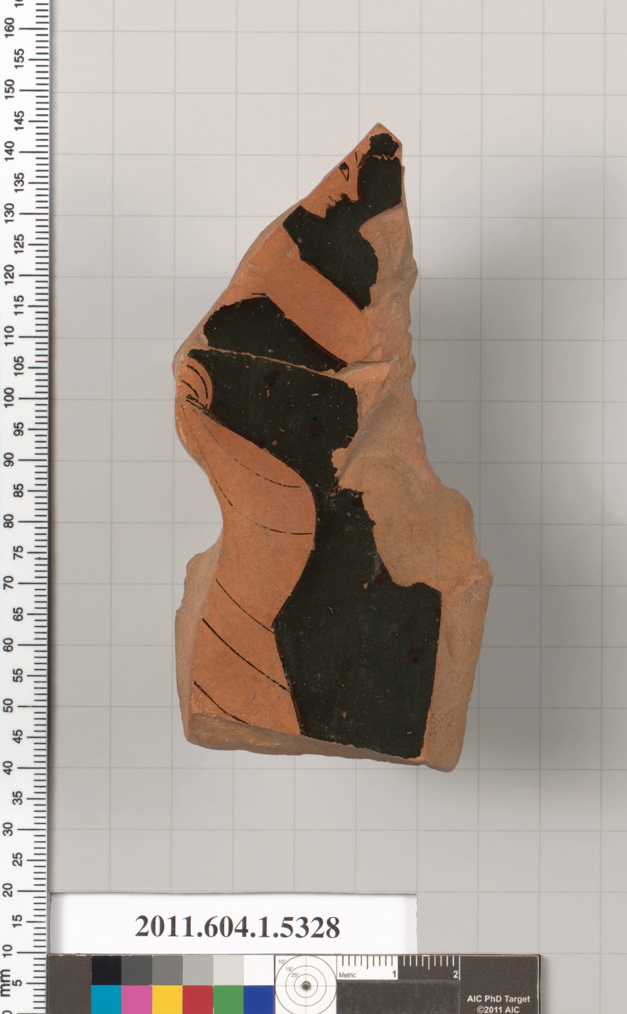 Terracotta fragment of a kylix (drinking cup)