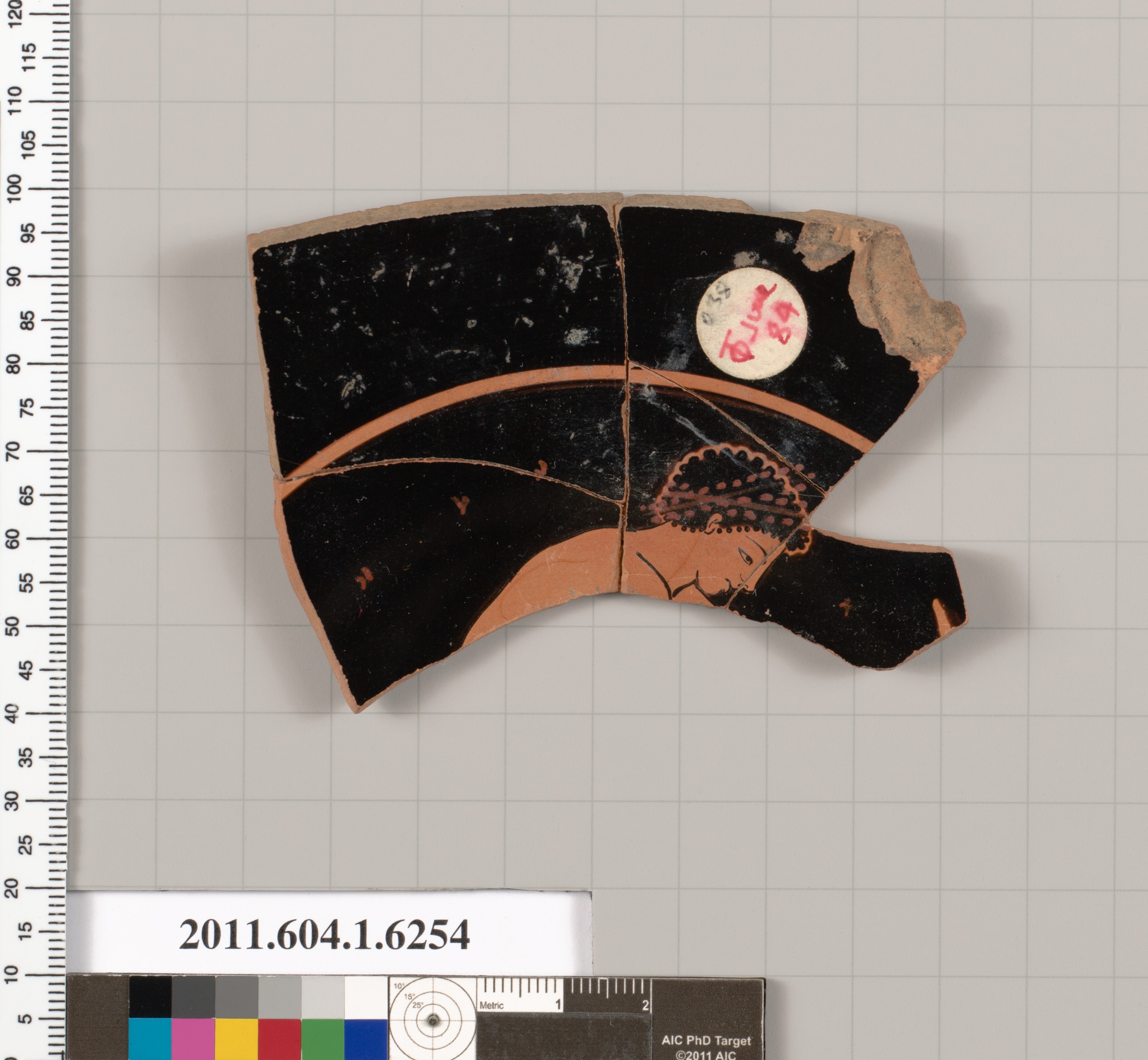 Terracotta fragment of a kylix (drinking cup)