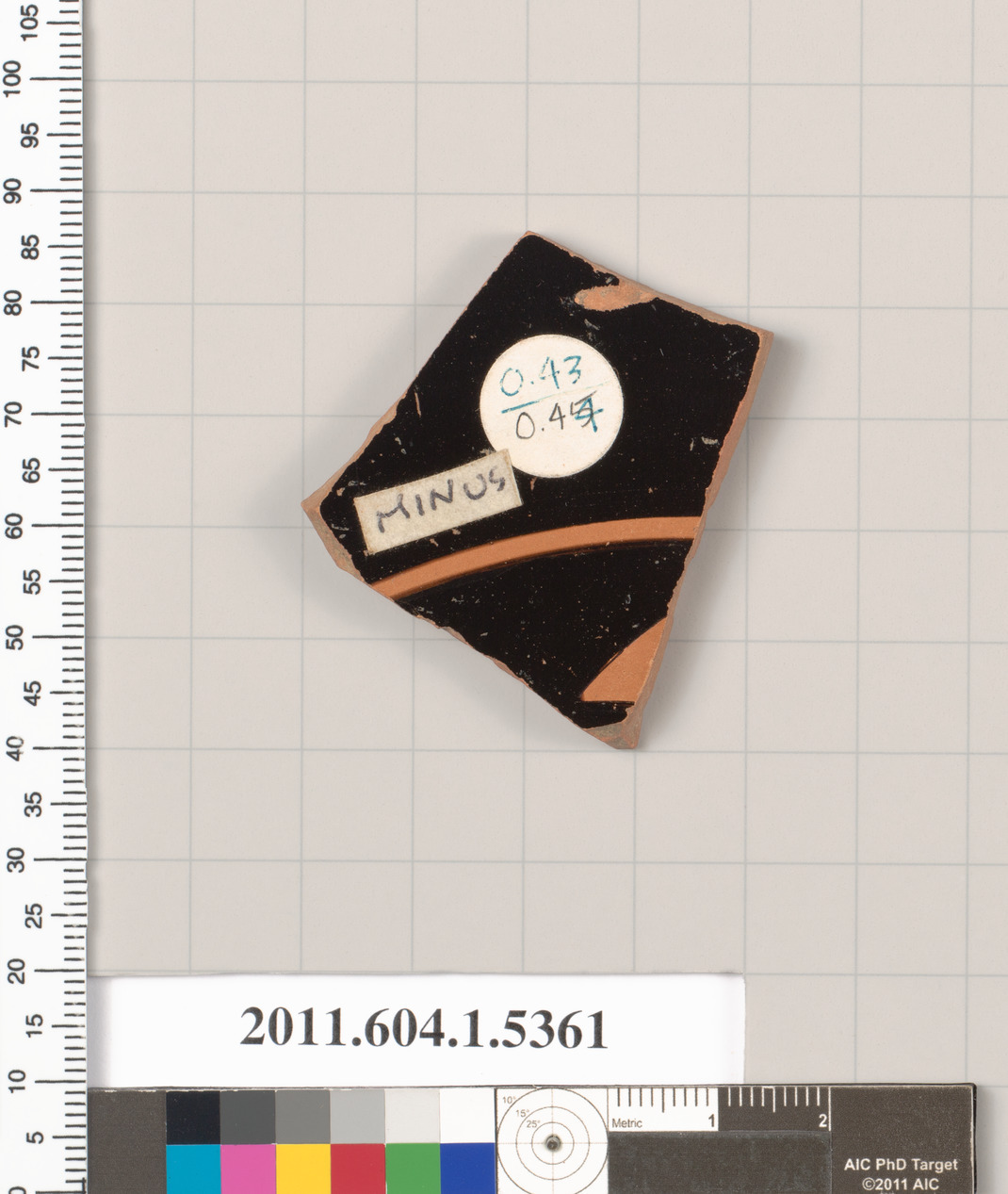 Terracotta fragment of a kylix (drinking cup)