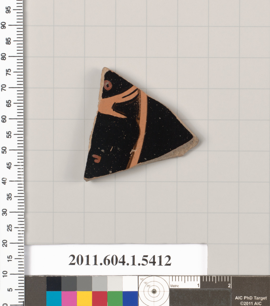 Terracotta fragment of a kylix (drinking cup)