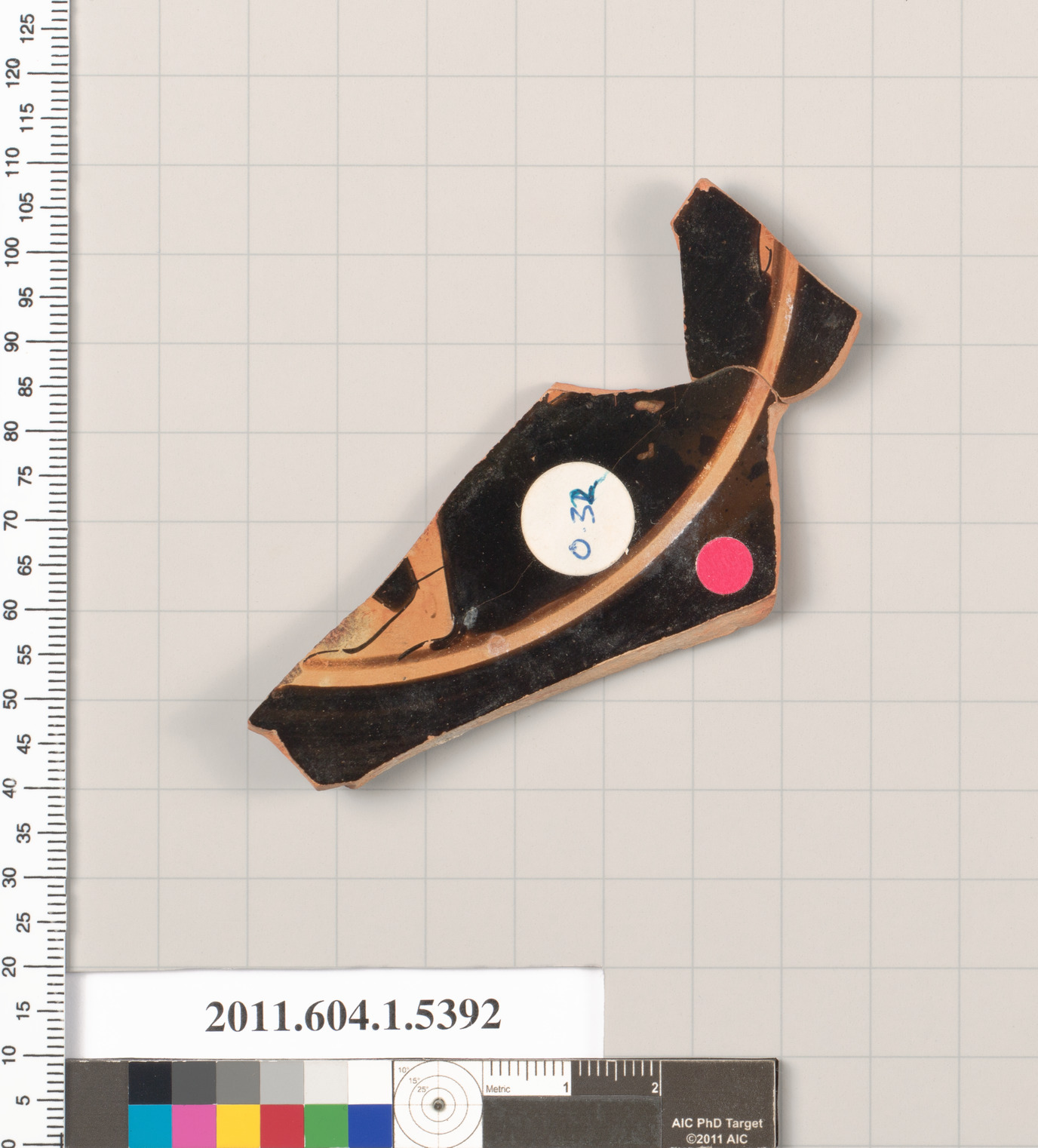 Terracotta fragment of a kylix (drinking cup)