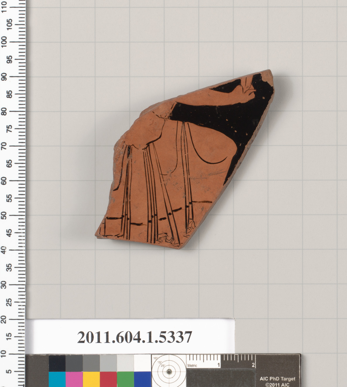 Terracotta fragment of a kylix (drinking cup)