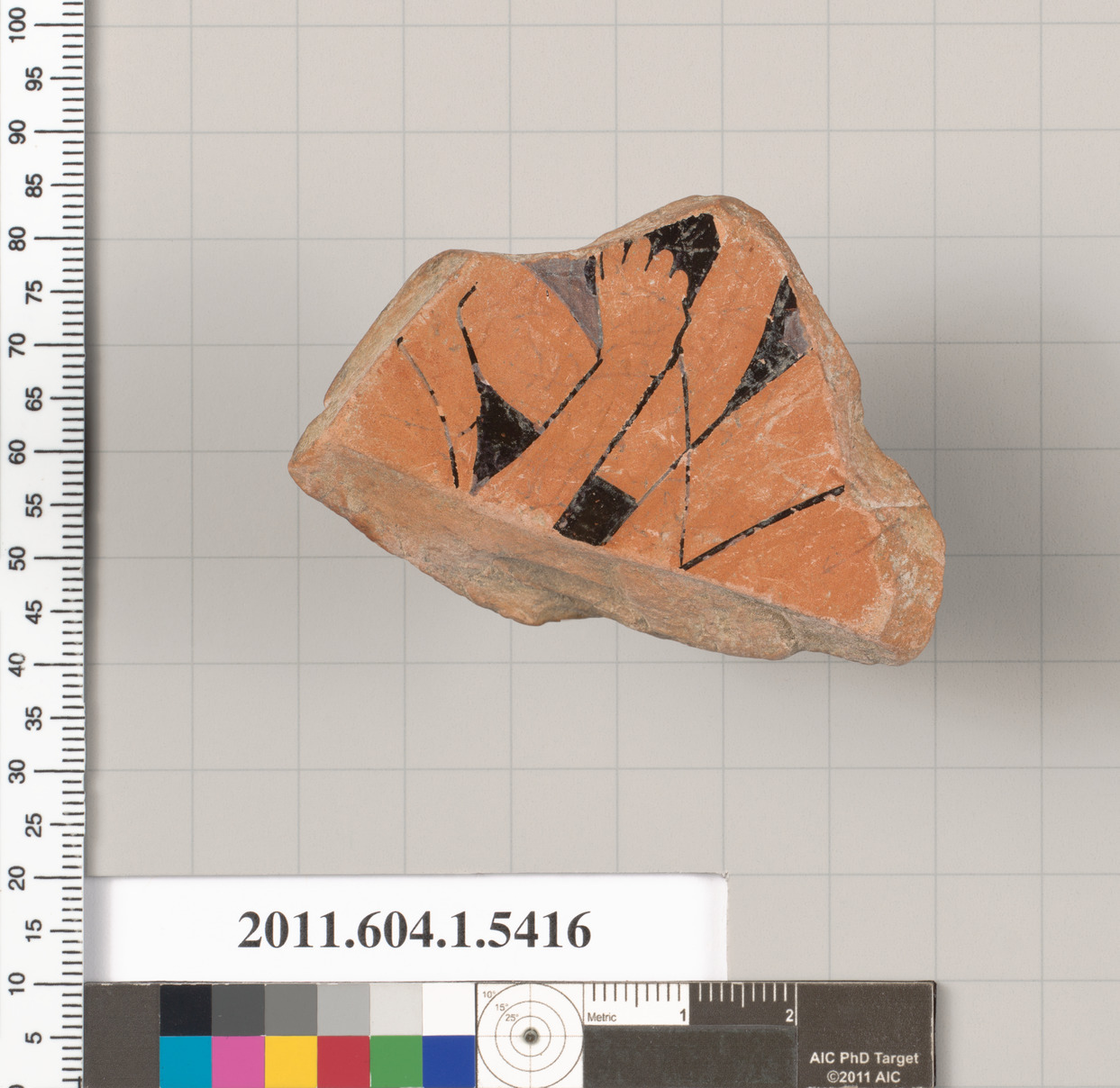 Terracotta fragment of a kylix (drinking cup)