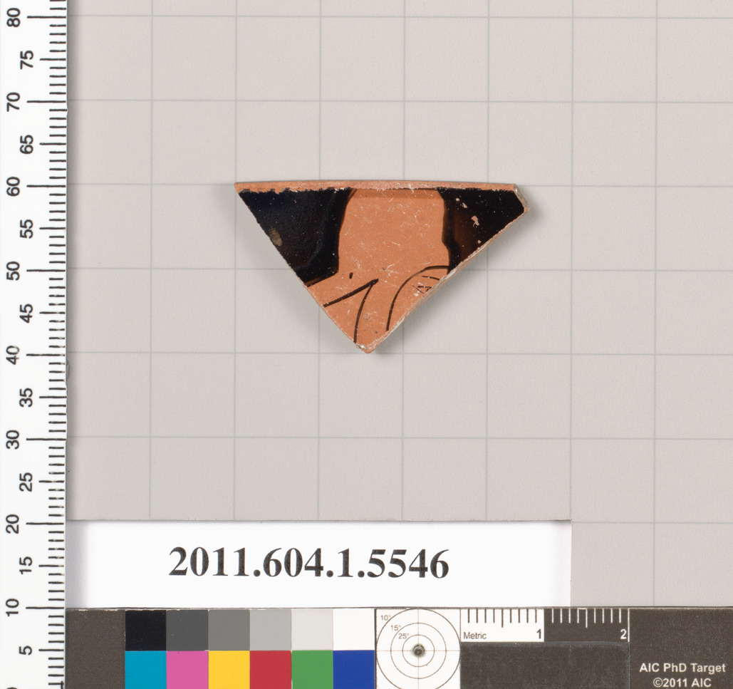 Terracotta rim fragment of a kylix (drinking cup)