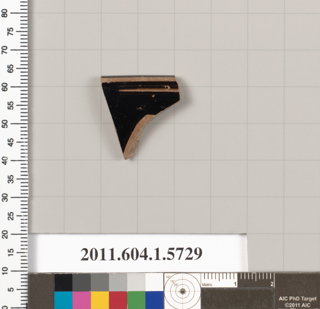 Terracotta rim fragment of a kylix: eye-cup  (drinking cup)