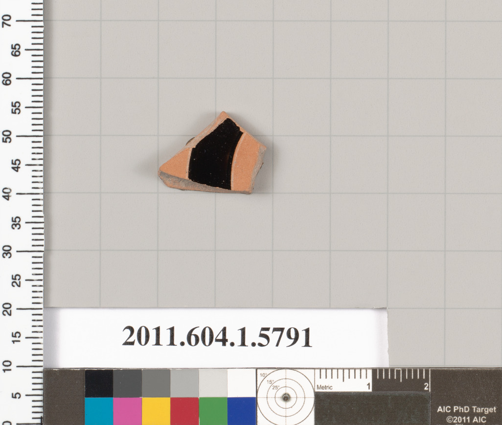 Terracotta fragment of a kylix: eye-cup  (drinking cup)