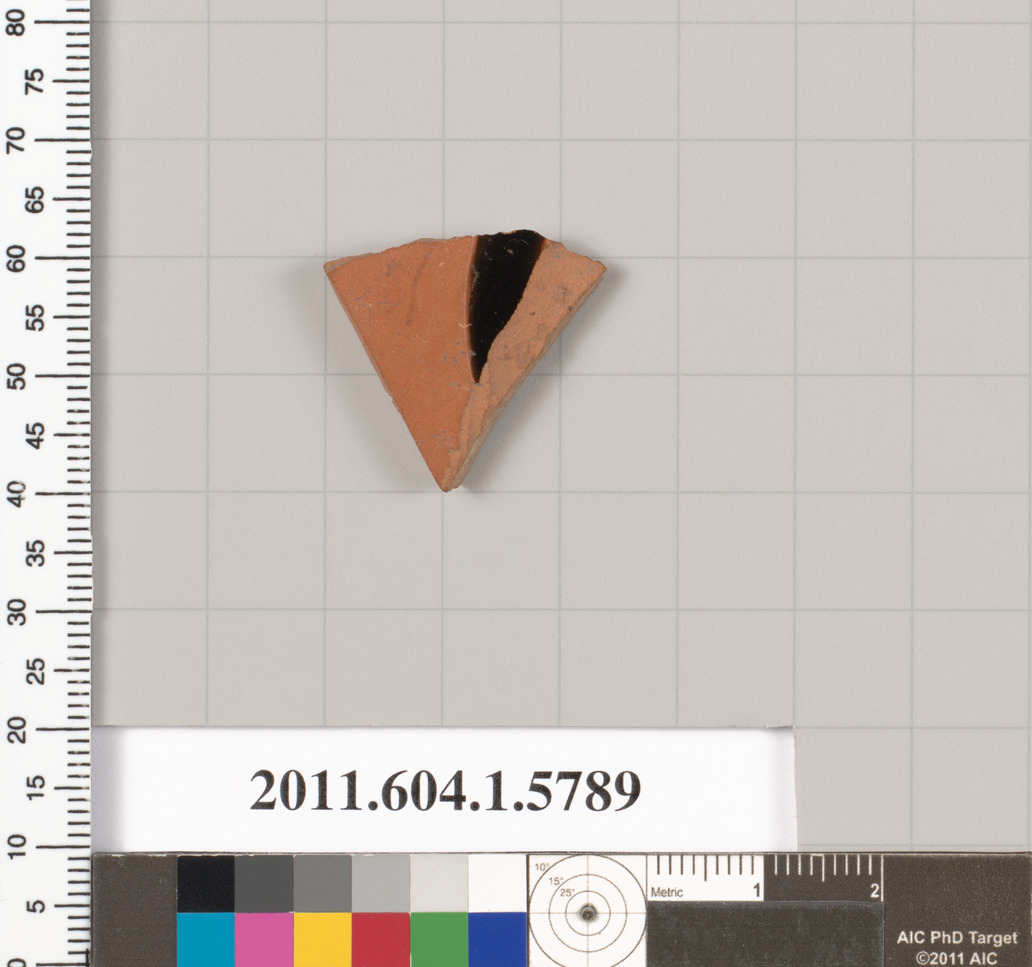 Terracotta fragment of a kylix: eye-cup  (drinking cup)