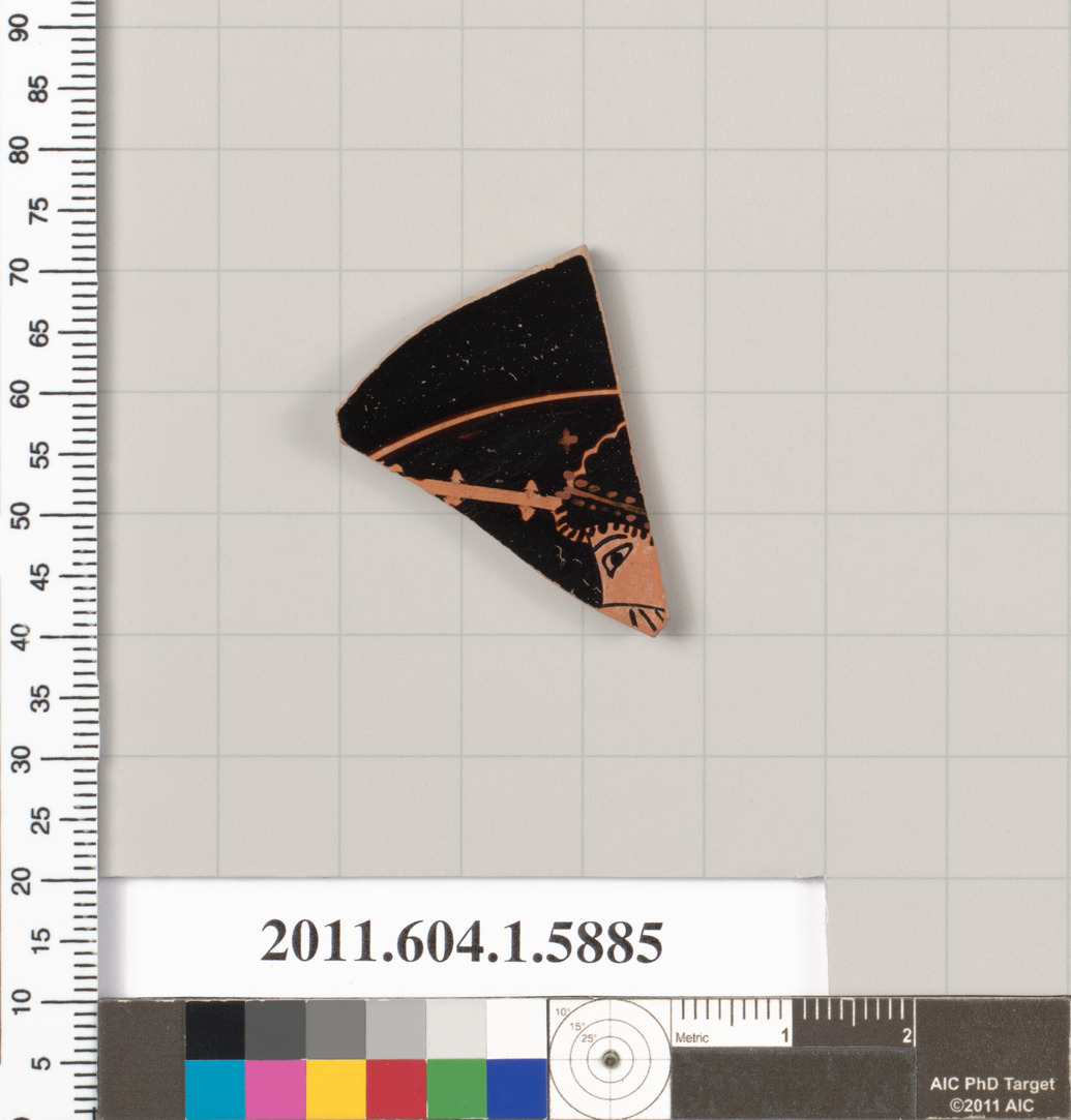 Terracotta fragment of a kylix (drinking cup)