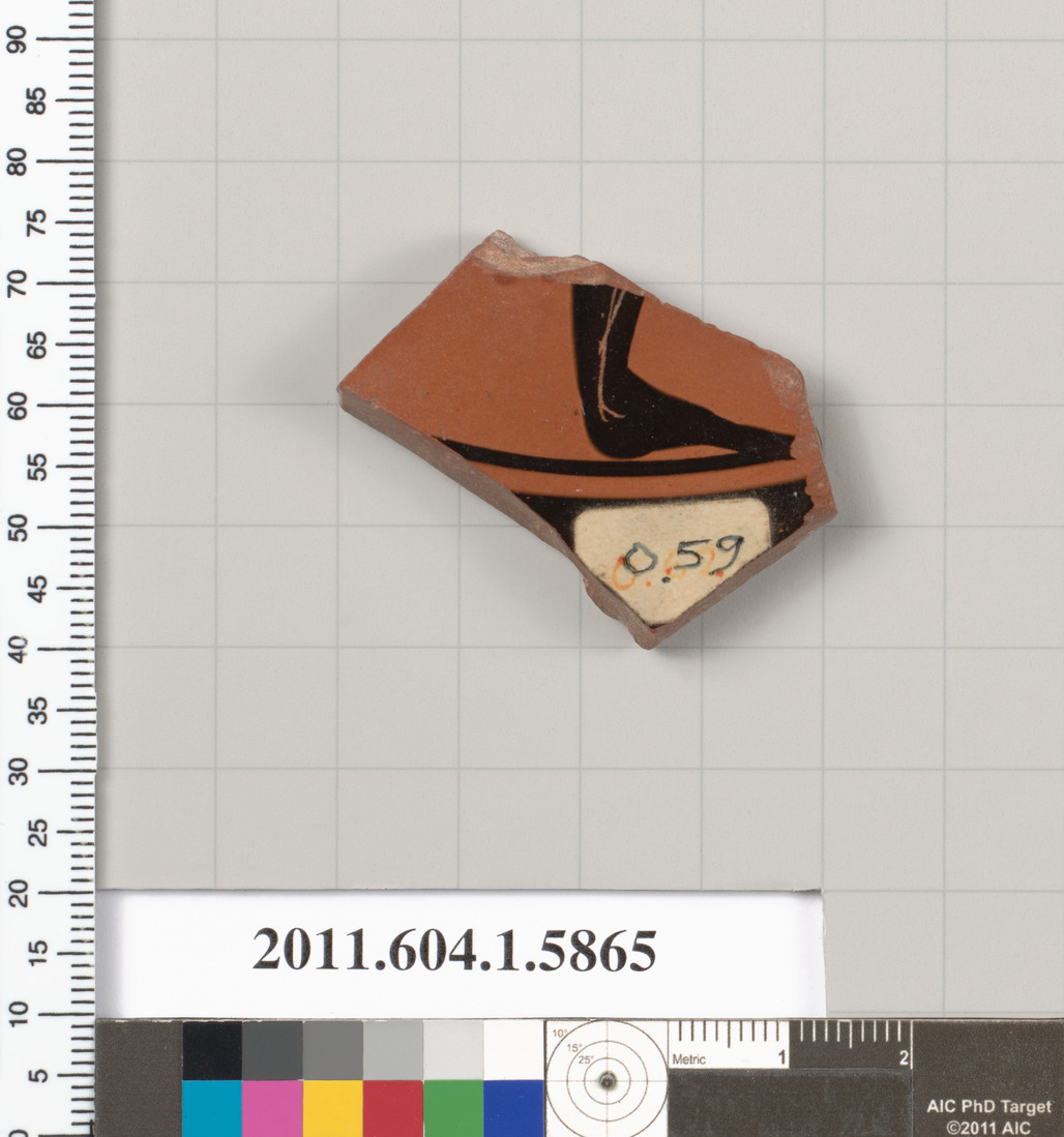 Terracotta fragment of a kylix (drinking cup)