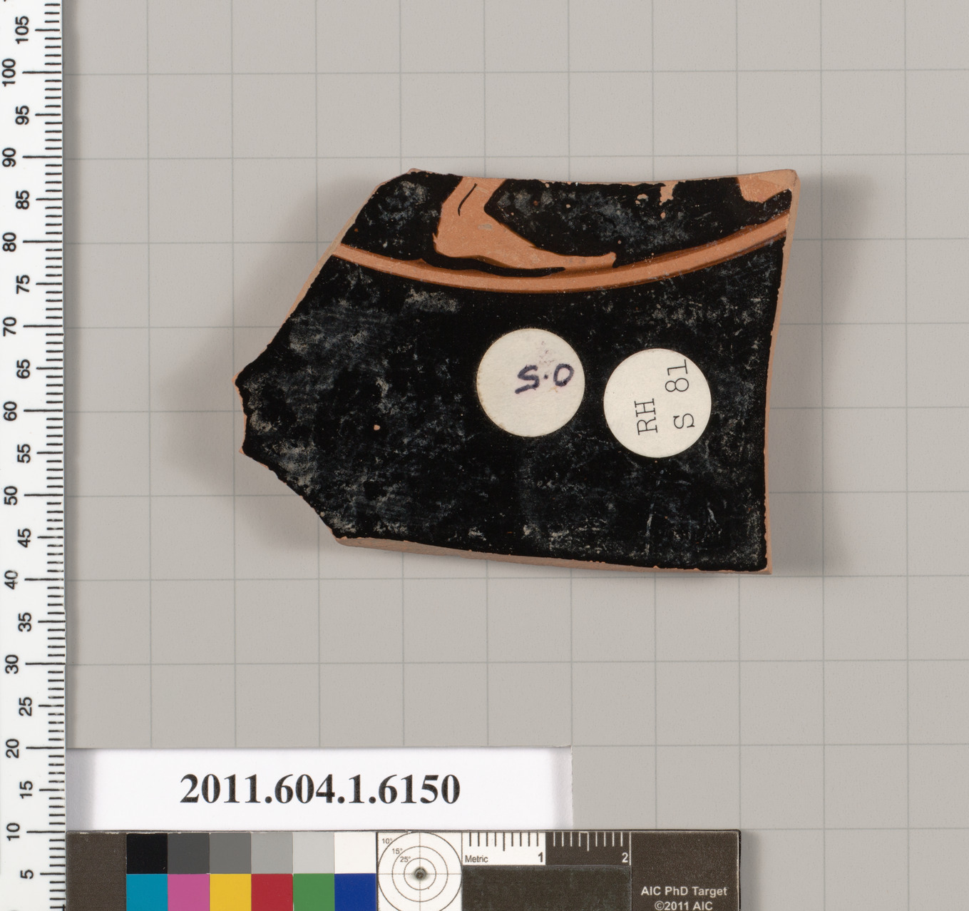 Terracotta fragment of a kylix (drinking cup)