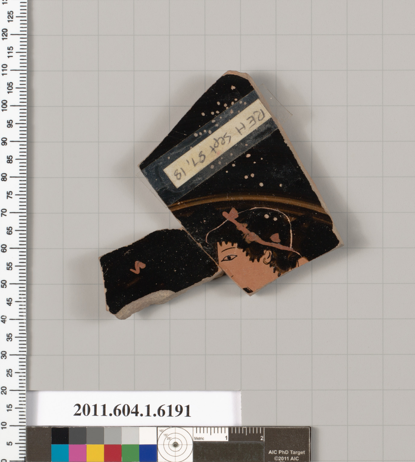 Terracotta fragment of a kylix (drinking cup)