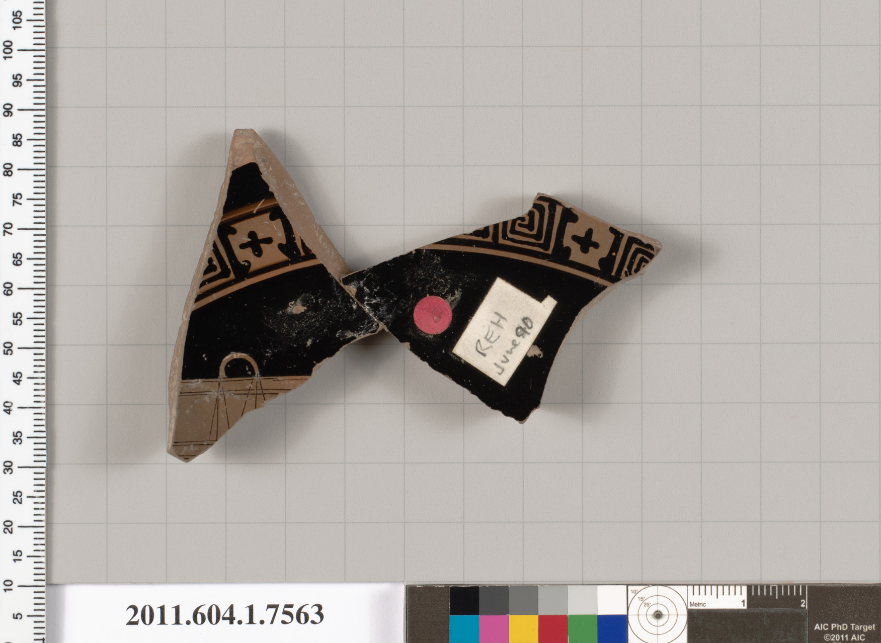 Terracotta fragment of a kylix (drinking cup)