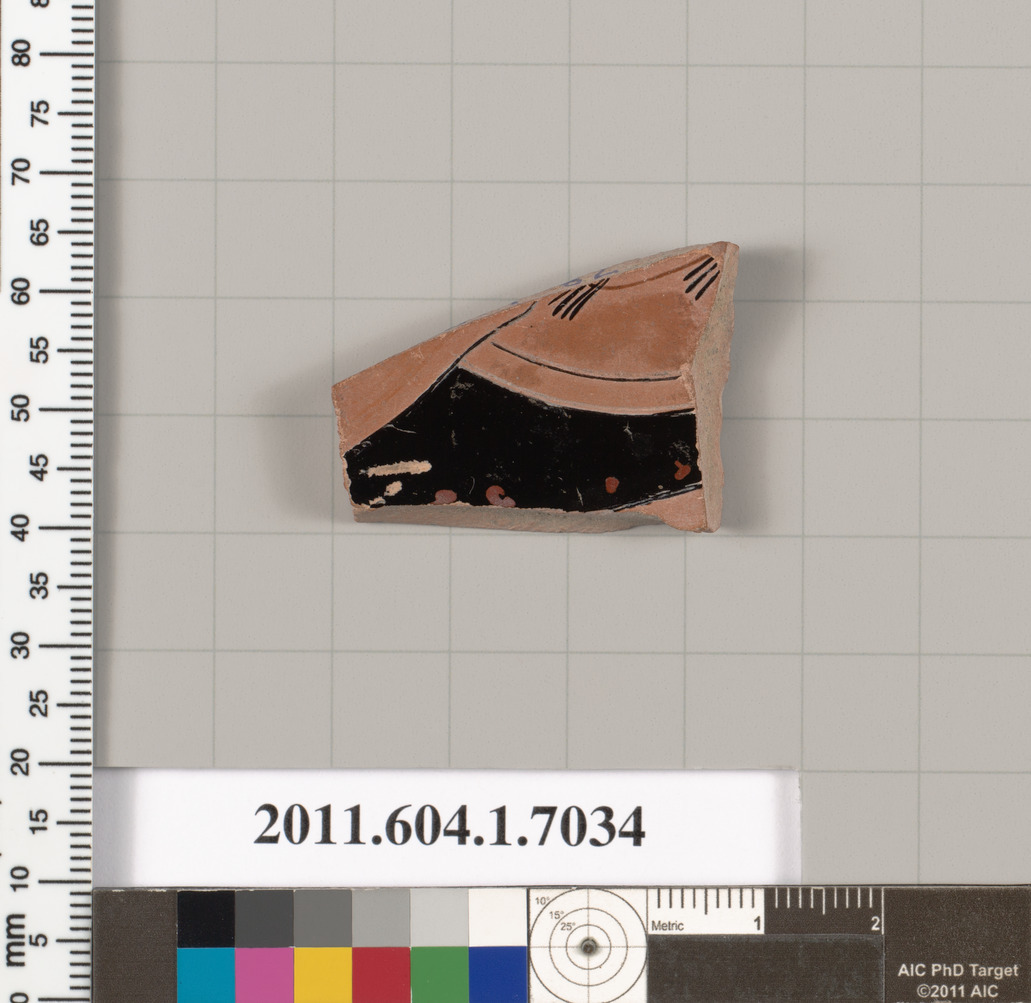 Terracotta fragment of a kylix (drinking cup)