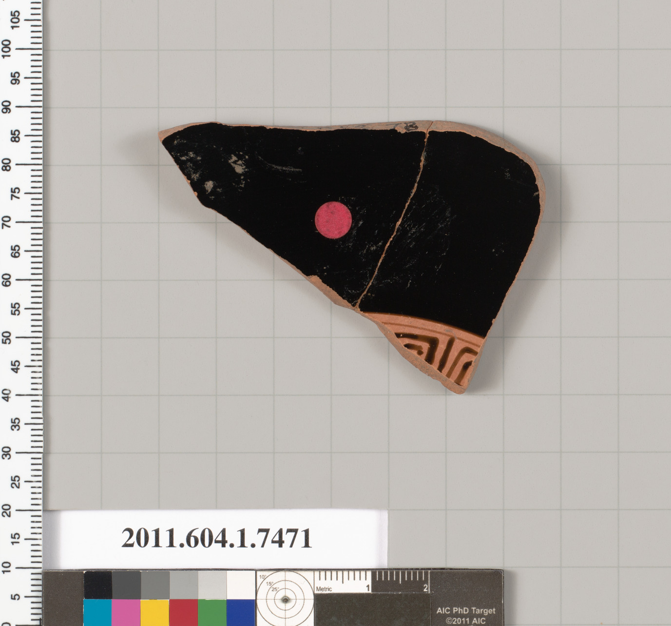 Terracotta fragment of a kylix (drinking cup)