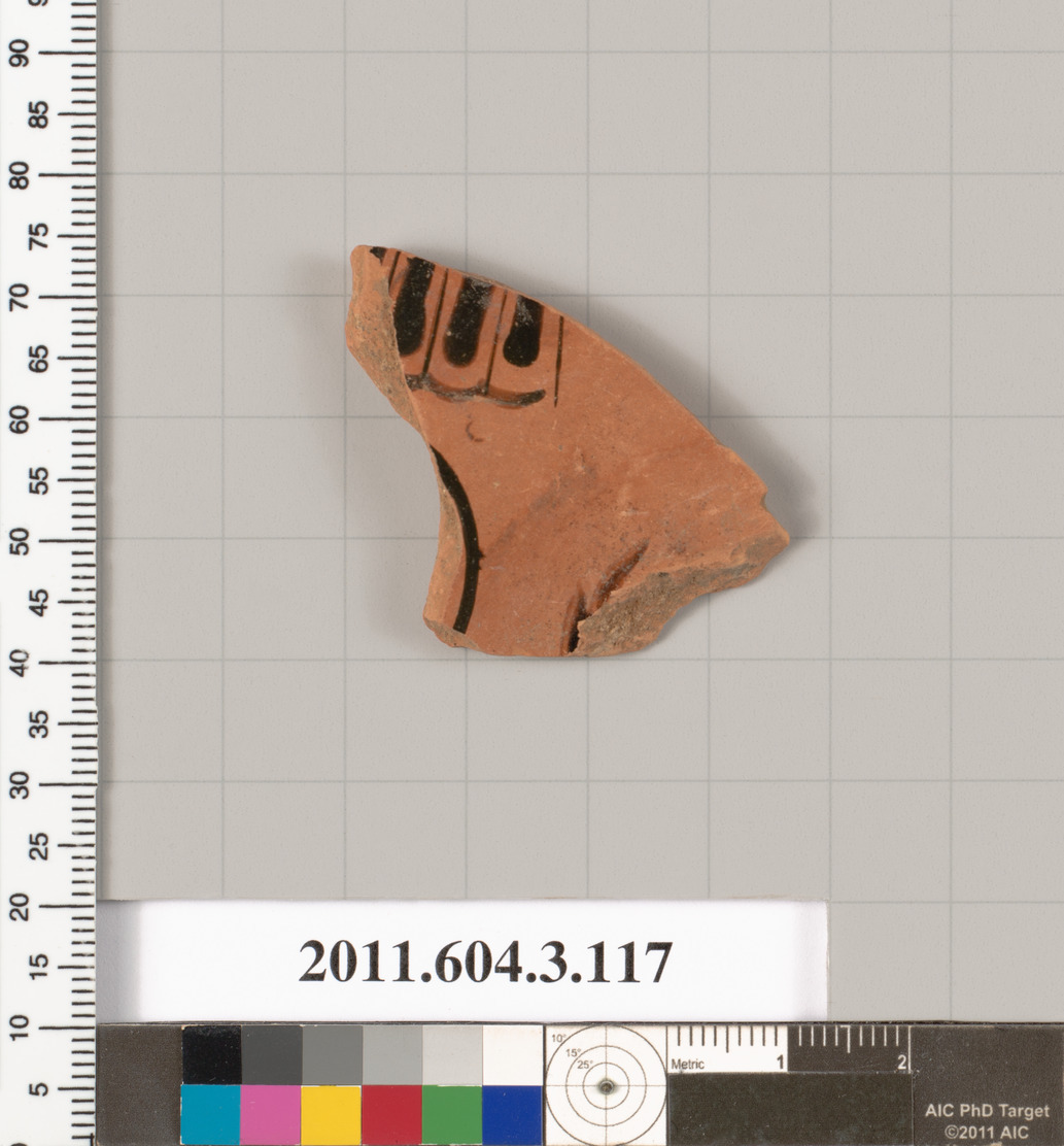 Terracotta fragment of an amphora (jar) Greek, Attic Archaic The