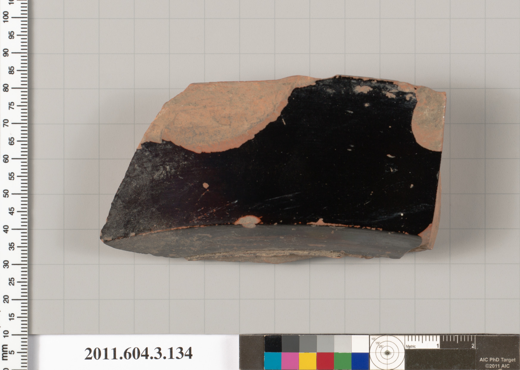 Terracotta fragment of an amphora (jar) Greek, Attic Archaic The