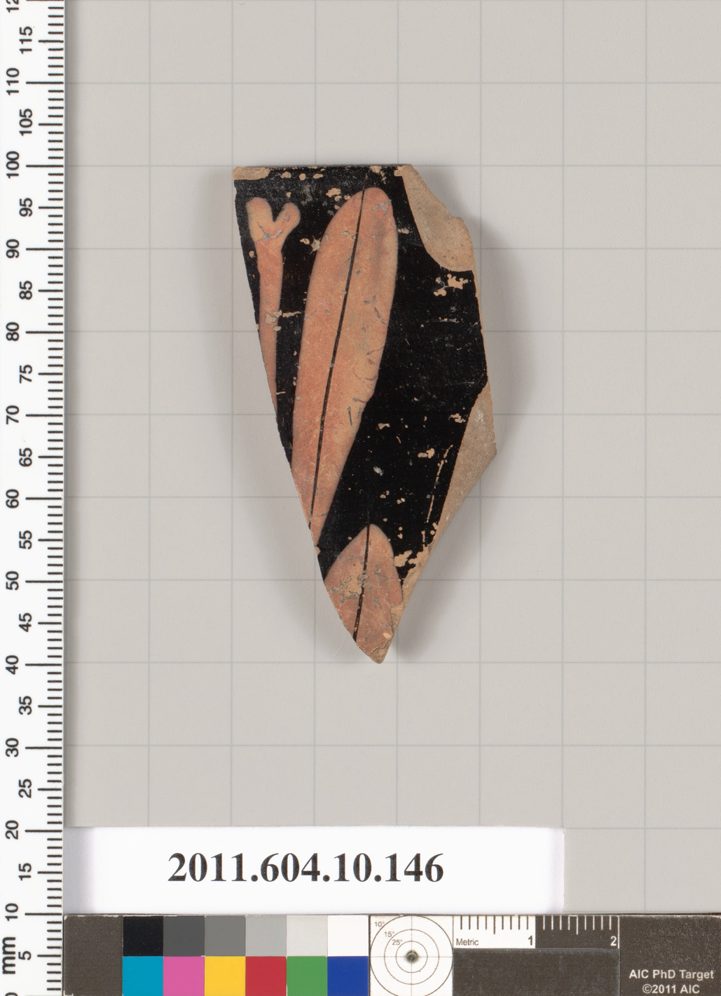 Terracotta rim fragment of a skyphos (deep drinking cup)