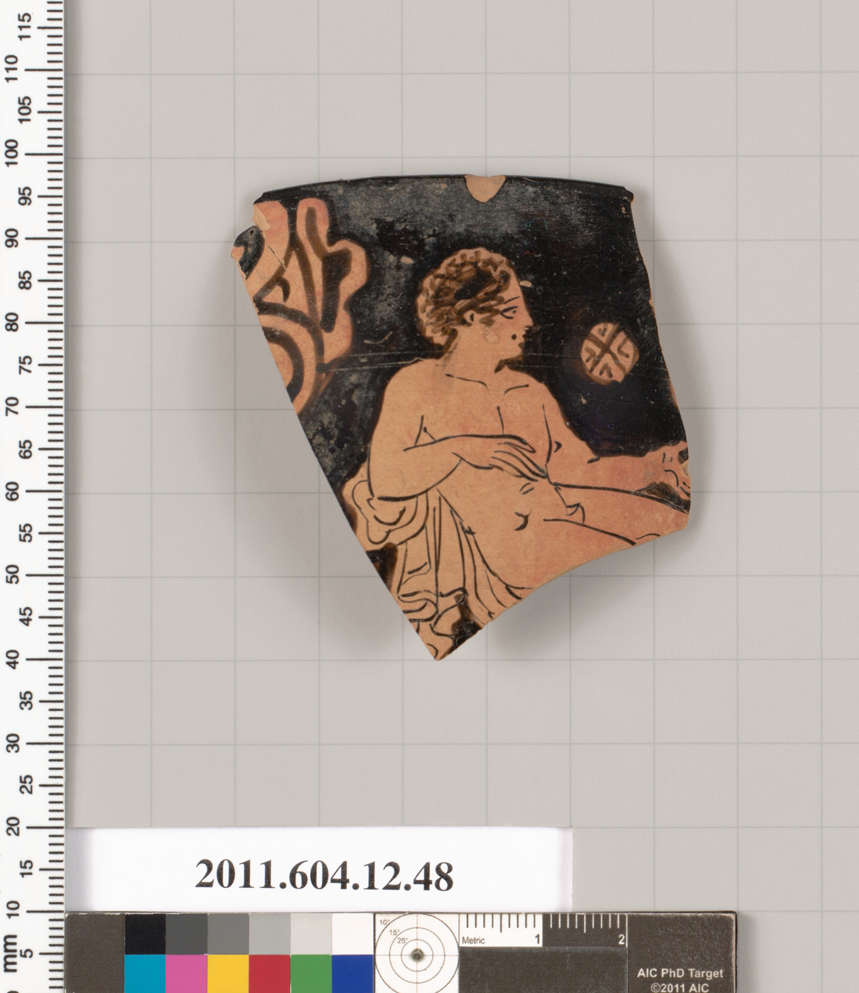 Terracotta rim fragment of a skyphos (deep drinking cup)