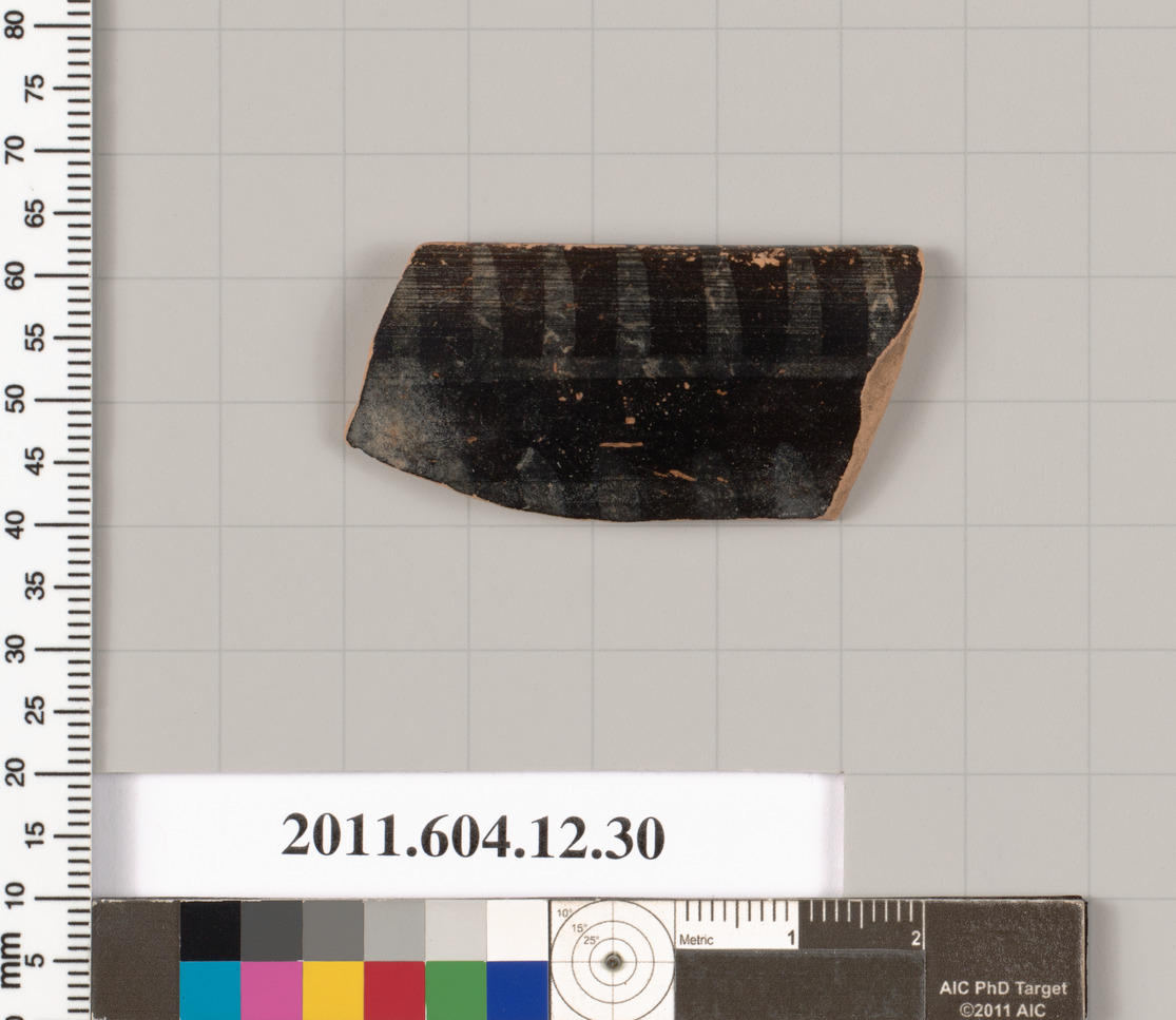 Terracotta rim fragment of a skyphos (deep drinking cup)