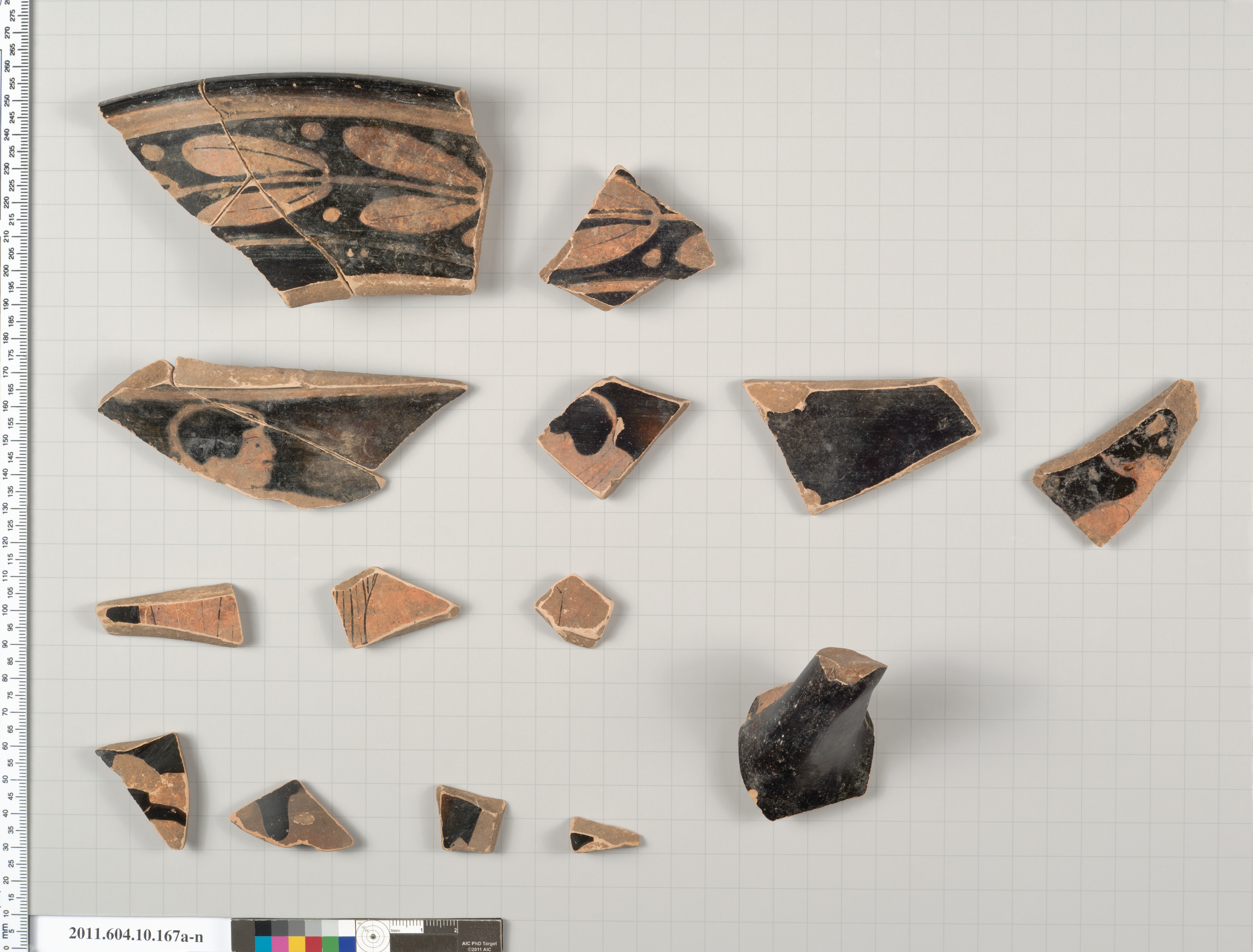 Terracotta fragments of a bell-krater (deep bowl)