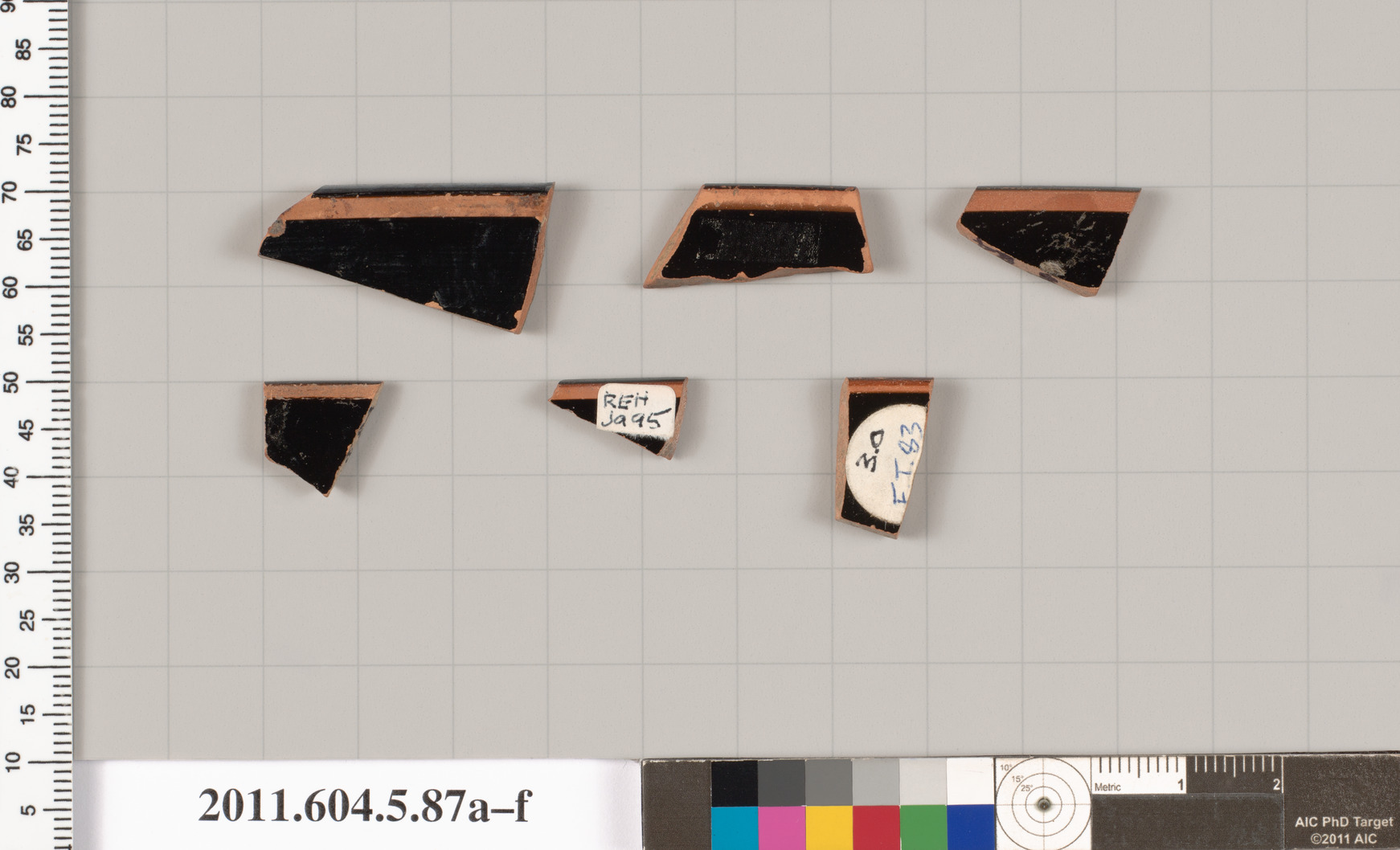 Terracotta rim fragments of kylikes (drinking cups) | Greek, Attic ...