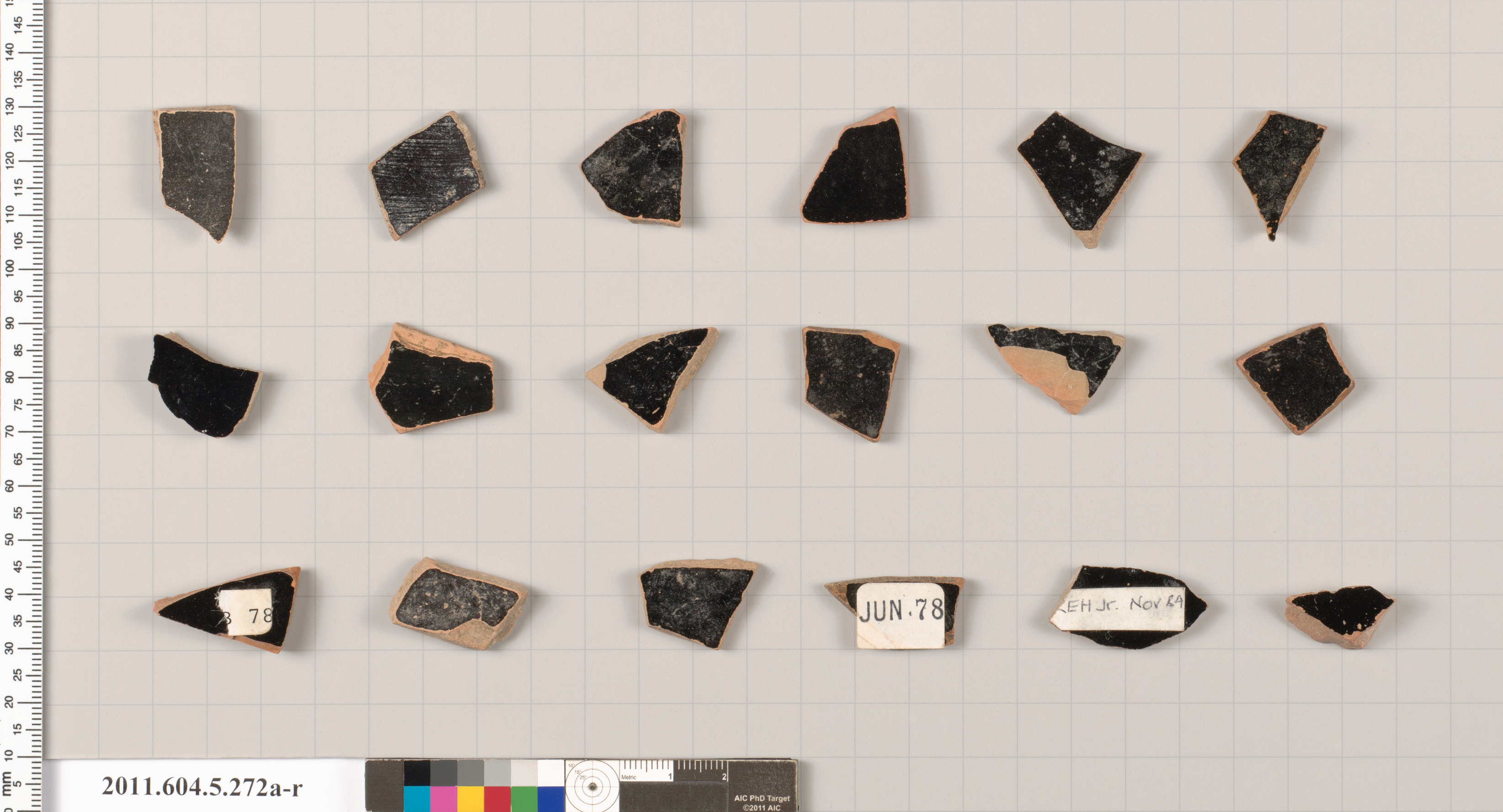 Terracotta fragments of kylikes (drinking cups) | Greek, Attic ...