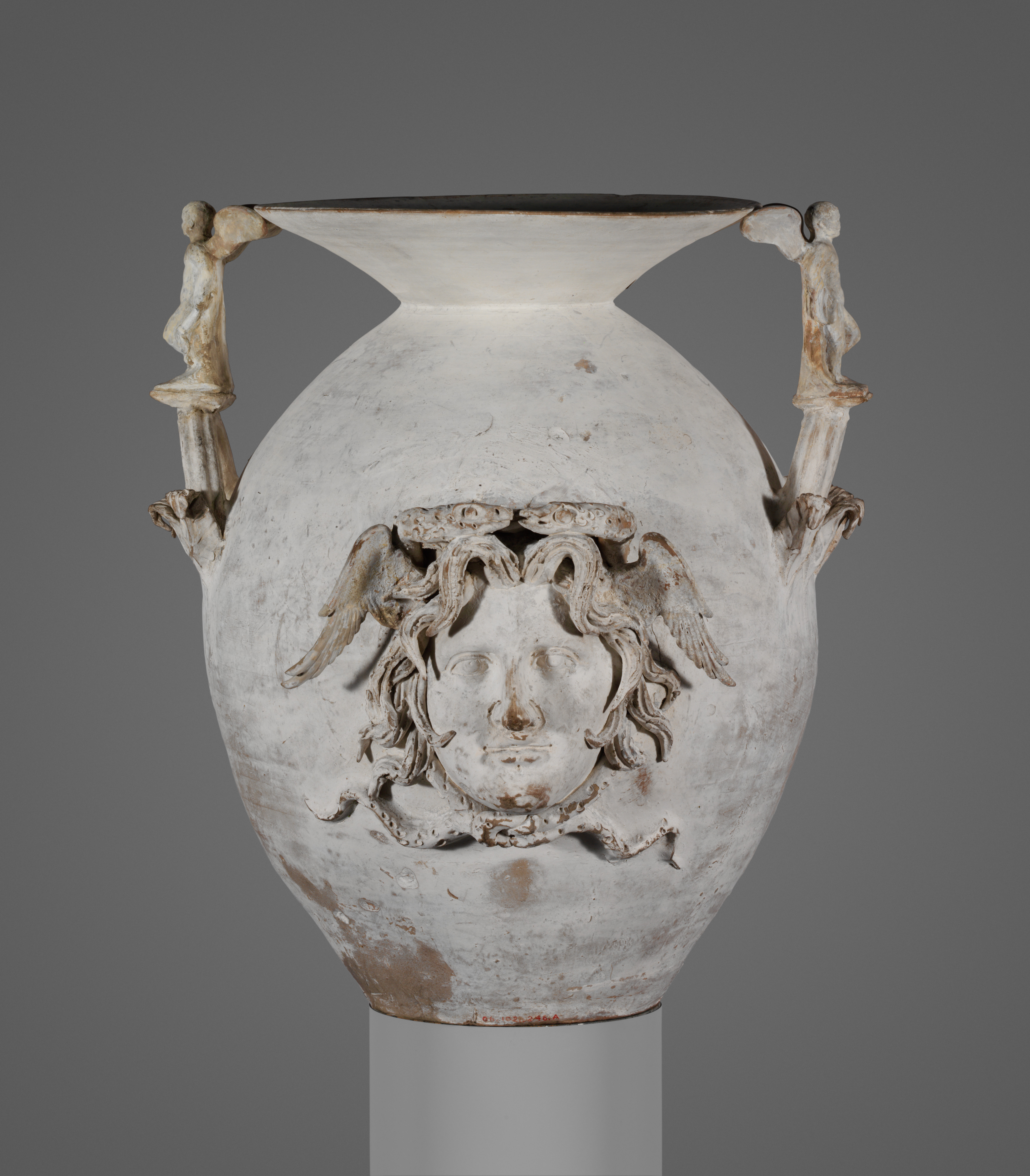 Terracotta two-handled vase | Greek, South Italian ...