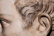 Reconstruction of a marble portrait of the Emperor Gaius Julius Caesar Augustus Germanicus, known as Caligula, Variant B, Vinzenz Brinkmann, Synthetic marble cast, natural pigments in egg tempera