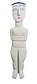 Reconstruction of a marble Cycladic Figure of the Spedos group, Vinzenz Brinkmann, Synthetic marble, natural pigments in egg tempera