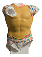 Reconstruction of the so-called Cuirass-Torso from the Athenian Acropolis, Variant B, Vinzenz Brinkmann, Plaster cast, natural pigments in egg tempera, gold foil