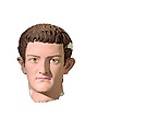 Reconstruction of a marble portrait of the Emperor Gaius Julius Caesar Augustus Germanicus, known as Caligula, Variant B, Vinzenz Brinkmann, Synthetic marble cast, natural pigments in egg tempera