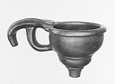 Strainer with funnel, Terracotta, Etruscan