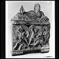 Alabaster cinerary urn, Alabaster, Etruscan