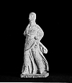 Terracotta statuette of a veiled woman, Terracotta, Greek