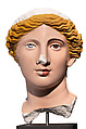 Study 1 of the color scheme of the so-called Treu Head, Vinzenz Brinkmann, Marble stucco on plaster cast after 3D scan, natural pigments in egg tempera