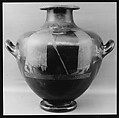 Terracotta hydria: kalpis (water jar), Syleus Painter, Terracotta, Greek, Attic