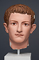 Reconstruction of a marble portrait of the Emperor Gaius Julius Caesar Augustus Germanicus, known as Caligula, Variant B, Vinzenz Brinkmann, Synthetic marble cast, natural pigments in egg tempera