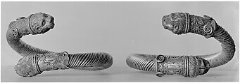 Pair of silver bracelets, Silver, Greek