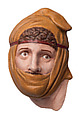 Reconstruction process: Color variant 3 of the head of a Persian warrior lifting his shield by Jorun Ruppel (2012). Image University of Göttingen Reconstruction of one side of the so-called Alexander Sarcophagus, with a battle between Greeks and Persians Variant A, Vinzenz Brinkmann, Synthetic material, natural pigments in egg tempera