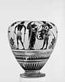 Neck-amphora, Attributed to the Antimenes Painter, Terracotta, Greek, Attic