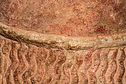 Reconstruction of a marble finial in the form of a sphinx, Vinzenz Brinkmann, Cast from polymethyl metacrylate, natural pigments in egg tempera, gold foil, and copper