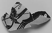 Two fragments of a Panathenaic prize amphora (jar), Terracotta, Greek, Attic