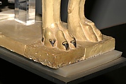 Reconstruction of a marble finial in the form of a sphinx, Vinzenz Brinkmann, Cast from polymethyl metacrylate, natural pigments in egg tempera, gold foil, and copper