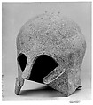 Bronze helmet of the Corinthian type, Bronze, Greek, Corinthian