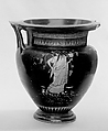 Terracotta column-krater (bowl for mixing wine and water), Myson, Terracotta, Greek, Attic